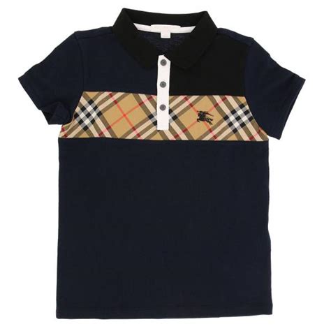 kids blue burberry shirt